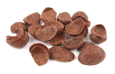 Chocolate crackers isolated on white