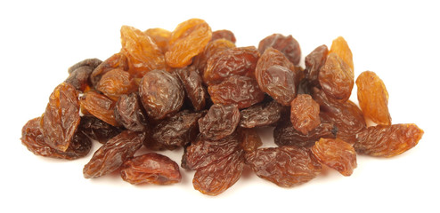Raisins isolated on white
