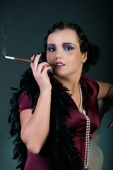 Obraz premium Retrowoman 1920s