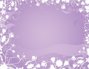 Violet floral frame