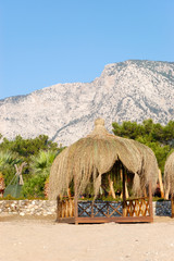 Hut on the beach, Antalya, Turkey