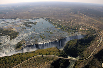 Victoria Falls view from the sky