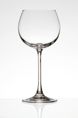 empty red wine glas