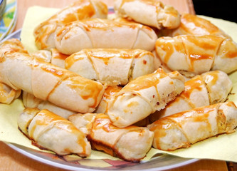 tasty baked homemade pie on the plate