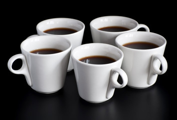 five coffee cups