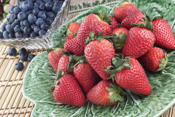 Fresh Strawberries and Blueberries