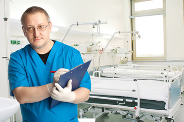 physician in the hospital chamber