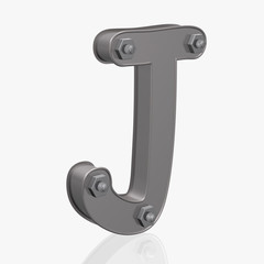 Alphabet - Metall - Buchstabe-J