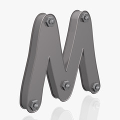 Alphabet - Metall - Buchstabe-M