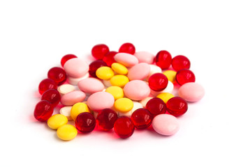 Multi-coloured tablets