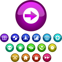 Vector collection of web buttons