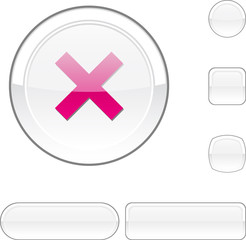 Obraz premium Abort white button.