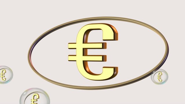 dollar and euro in bubbles