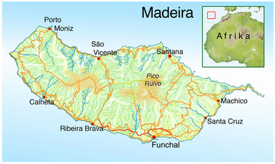 Landkarte von Madeira