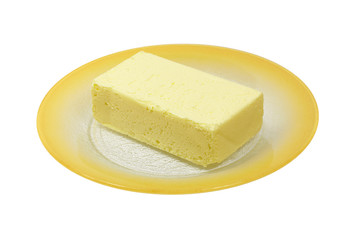 butter on the yellow plate