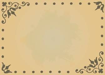 Vintage floral background vector with copy space vector