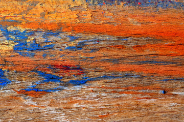 Fototapeta na wymiar Drewniane sztalugi z kolorowe plamy