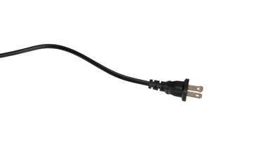 Schwarzer Stecker, amerikanisch, isoliert wei&szlig;er Hintergrund