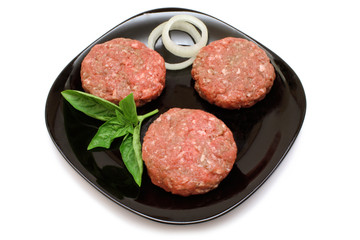 Raw Hamburger Patties