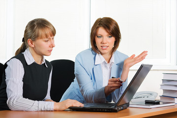 Two young businesswomen.