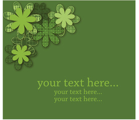 Flowers with green background