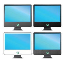 Four monitors vector
