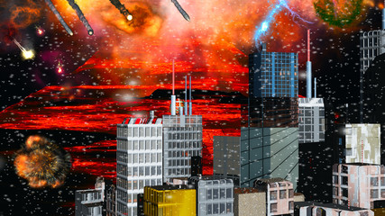 Armageddon in New York - obrazy, fototapety, plakaty