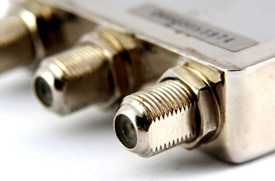 Coaxial connector close up,