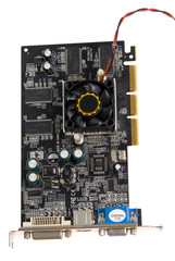 Graphic card isolated on white background