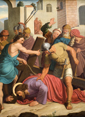 Jesus under the cross