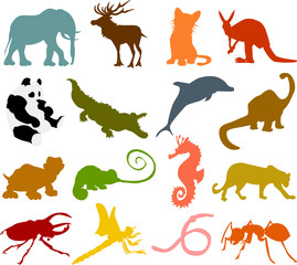 Set of animals icons  - silhouettes 02