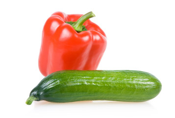 Red Paprika and Cucumber Vegetables