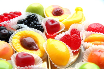Candies in the form of fruits