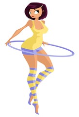 Girl and hoop