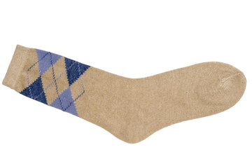 chaussette sur fond blanc