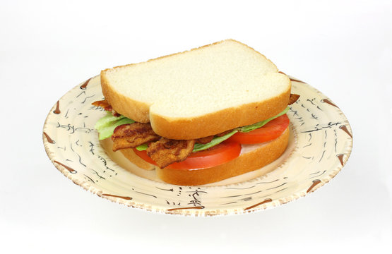 Bacon lettuce and tomato sandwich