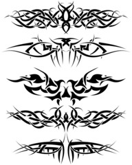 tribal tattoos set