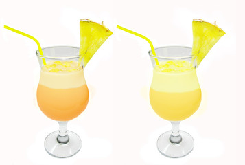 fruit cocktails with pineapple