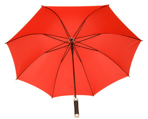 isolated red umbrella
