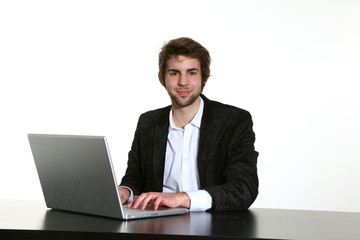 man and computer