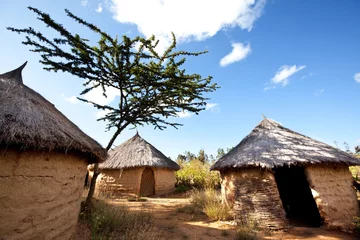 Fotobehang African village © Galyna Andrushko