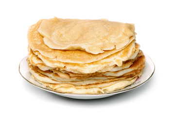the stack of pancakes