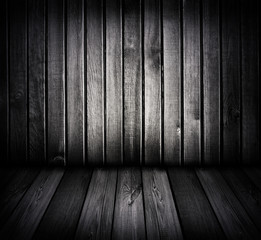 black and white wooden room