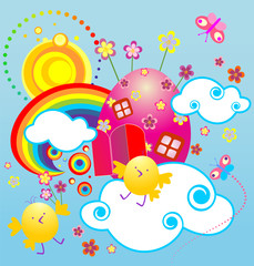 Fototapeta premium Funny easter card