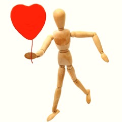 Gliederpuppe mit Herz