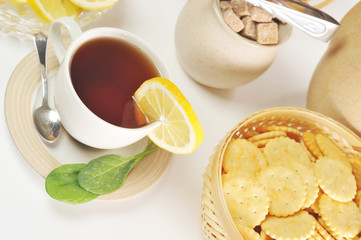 cup of tea and  cookies