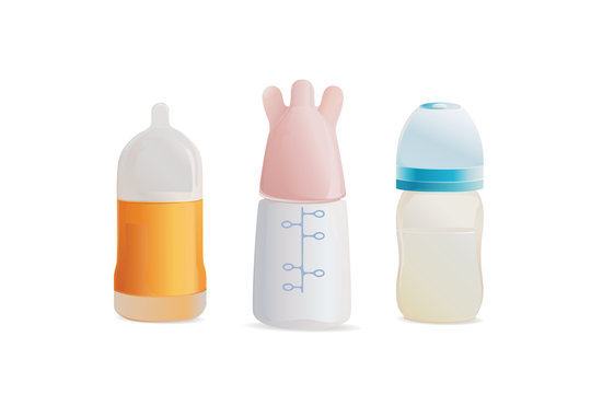 children's isolated small bottles