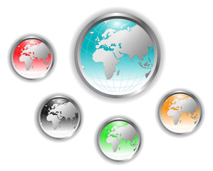 Earth globe button.