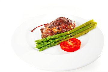 roast meat served