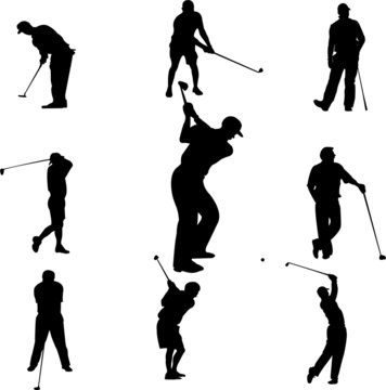 golf players - vector